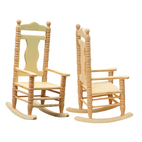 VICASKY 2 Stück Schaukelstuhl Stühle Vintage Möbel Retro Miniatur Schaukelstuhl Stuhlornament Dekorative Puppe Schaukelstuhl Stuhl Modell Kinderzubehör Holz VICASKY 2 Stück Schaukelstuhl Stühle Vintage Möbel Retro Miniatur Schaukelstuhl Stuhlornament Dekorative Puppe Schaukelstuhl Stuhl Modell Kinderzubehör Holz von VICASKY