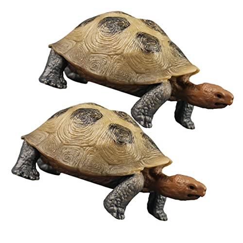 VICASKY 2 Stück Schildkröten Modellfiguren Tierschildkröte Kinderspielzeug Kindergeschenke Kleinkindgeschenke Kleine Figuren Für Gartenskulptur Gartenornament Rasenornamente von VICASKY
