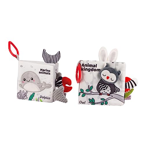 VICASKY 2 Stück Schwarz -Weiß -Stoffbuch Kleinkindbuch Babybuch für Crinkle-Bücher für Stoffbücher für weiche Babybücher beschäftigtes Buch Badebücher, Kleinkind Bücher VICASKY 2 Stück Schwarz -Weiß -Stoffbuch Kleinkindbuch Babybuch für Crinkle-Bücher für Stoffbücher für weiche Babybücher beschäftigtes Buch Badebücher, Kleinkind Bücher von VICASKY
