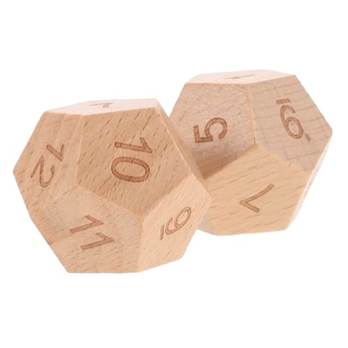 VICASKY 2 Stück Seitige Holzwürfel Set für Kleines und Großes Lernspielzeug Pädagogisch Nützlich für Frühe Matheförderung Eltern Junge Mädchen Interaktion Kindgerechtes Sicheres von VICASKY