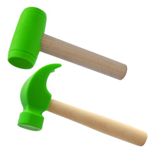 VICASKY 2 Stück Simulation Hammer Kleine Werkzeuge Der Hammer Für Babys Reparatur Werkzeug Stampfspielzeug Kleinkind Hammer Hämmern Stampfspielzeug Kunststoff Grün von VICASKY