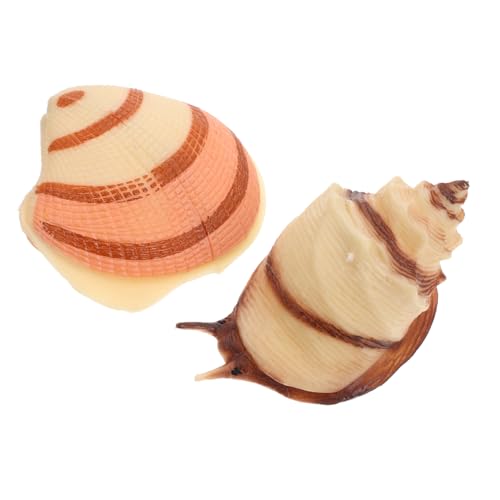 VICASKY -meerestiere Spielzeugfiguren 2 Stück Simulation Muschelmodell Tiermodell Gefälschte Muschelschale Spielzeug Früherziehung Spielzeug von VICASKY