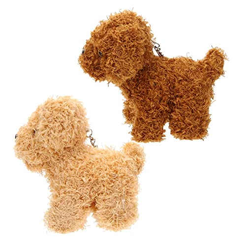 VICASKY 2 Stück Simulierte Haustierspielzeuge Kinderspielzeug Welpen Stofftiere Für Mädchen Stoffhundepuppe Hundespielzeug Hund Stofftier Taschenanhänger von VICASKY
