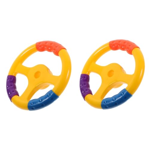 VICASKY 2 Stück Spielzeug Lenkrad Lenkrad Spielzeug Für Kleinkinder Kinder Lenkrad Spielzeug Kleinkind Lenkrad Spielzeug Metallschaukel Lenkrad Lenkrad Spielzeug Für Kinder Runde von VICASKY