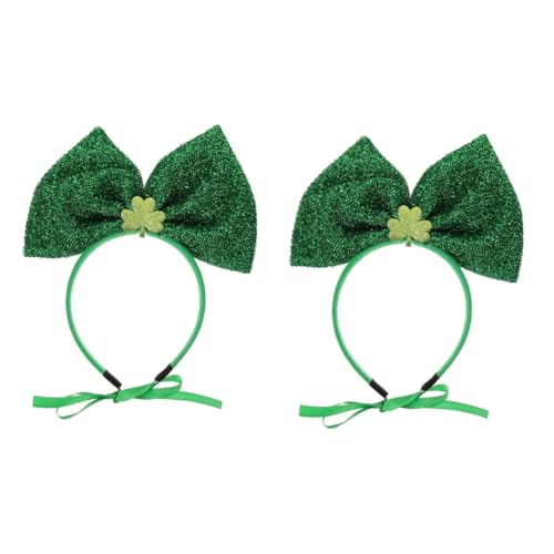 VICASKY 2 Stück St Patrick's Day Haustier Stirnband mit Schleife Grünes Kleeblatt Design Leichtes Party Haarreif für Karneval und Festtagskostüm Passend für Kleine bis Mittelgroße Tiere VICASKY 2 Stück St Patrick's Day Haustier Stirnband mit Schleife Grünes Kleeblatt Design Leichtes Party Haarreif für Karneval und Festtagskostüm Passend für Kleine bis Mittelgroße Tiere von VICASKY