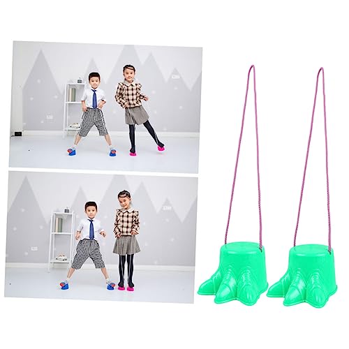 VICASKY 2 Stück Stelzenschuhe aus Kunststoff in Krallenform Outdoor Sportspielzeug für Balance und Koordinationstraining mit Farblich Zufälligem Seil Geeignet für Garten von VICASKY