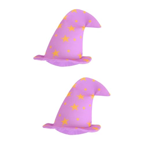 VICASKY 2 Stück Stylischer Halloween Hexenhut aus Filz mit Sternenmuster Leichtes Kostümaccessoire für Hexenkostüme und Gruselige Partys Passend für Halloween Dekoration und Cosplay VICASKY 2 Stück Stylischer Halloween Hexenhut aus Filz mit Sternenmuster Leichtes Kostümaccessoire für Hexenkostüme und Gruselige Partys Passend für Halloween Dekoration und Cosplay von VICASKY