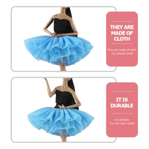 VICASKY 2 Stück Teiliges Ballettrock aus Verschleißfest Prinzessin Puppenkostüm Zubehör für Puppenhaus Geschenk für Mädchen Farbig Blau VICASKY 2 Stück Teiliges Ballettrock aus Verschleißfest Prinzessin Puppenkostüm Zubehör für Puppenhaus Geschenk für Mädchen Farbig Blau von VICASKY