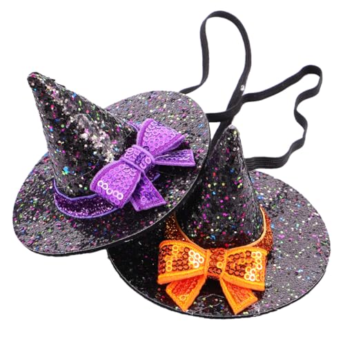 VICASKY 2 Stück Teiliges Halloween Hexenhut Stirnband Elastisch und Leicht Spitz zulaufender Hexenhut Haarreif für Erwachsene Bequemes Halloween Party Haar Accessoire VICASKY 2 Stück Teiliges Halloween Hexenhut Stirnband Elastisch und Leicht Spitz zulaufender Hexenhut Haarreif für Erwachsene Bequemes Halloween Party Haar Accessoire von VICASKY