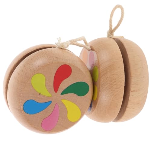 VICASKY 2 Stück Teiliges Holz Yoyo Verstellbare Schnurlänge Leichtes Lernspielzeug für Anfänger Pädagogisch Fördernd für Jungen und Mädchen für Outdoor Spiel und Frühe Entwicklung von VICASKY