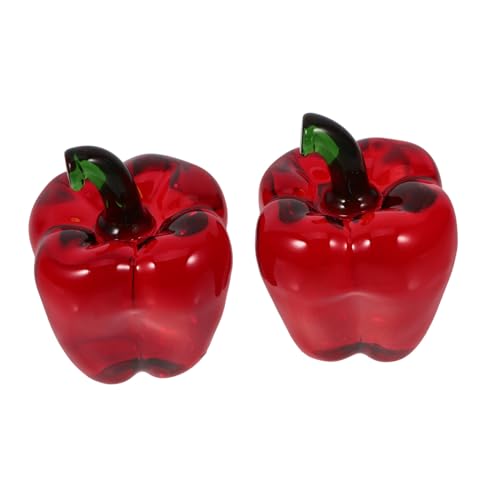 VICASKY 2 Stück Teiliges Künstliche Paprika Figurine für Tischdekoration Farbige Gemüse Ornamente für Zuhause und Büro Pflegeleicht für Kreative Deko VICASKY 2 Stück Teiliges Künstliche Paprika Figurine für Tischdekoration Farbige Gemüse Ornamente für Zuhause und Büro Pflegeleicht für Kreative Deko von VICASKY