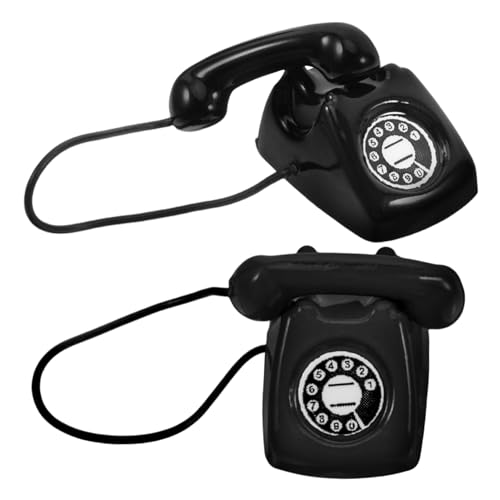 VICASKY 2 Stück Teiliges Miniatur Retro Telefon Modell Realistische Vintage Telefone aus Detailgetreues Puppenhaus Zubehör für Kreatives Basteln und Sammler Charmante Dekoration VICASKY 2 Stück Teiliges Miniatur Retro Telefon Modell Realistische Vintage Telefone aus Detailgetreues Puppenhaus Zubehör für Kreatives Basteln und Sammler Charmante Dekoration von VICASKY