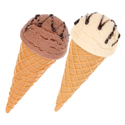 VICASKY 2 Stück Teiliges Realistisches Eiscreme Modell Detailgetreue Künstliche Eistüten Vielseitige Deko für Fotografie Ladendekoration Kinderspielzeug und Festveranstaltungen VICASKY 2 Stück Teiliges Realistisches Eiscreme Modell Detailgetreue Künstliche Eistüten Vielseitige Deko für Fotografie Ladendekoration Kinderspielzeug und Festveranstaltungen von VICASKY