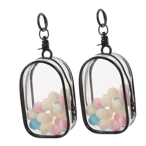VICASKY 2 Stück Transparente Figuren Display Tasche mit Schlüsselanhänger und Flauschigem Anhänger Staubdichte Aufbewahrungstasche für Puppen Tragbare Mini Box für Sammler Praktisches für VICASKY 2 Stück Transparente Figuren Display Tasche mit Schlüsselanhänger und Flauschigem Anhänger Staubdichte Aufbewahrungstasche für Puppen Tragbare Mini Box für Sammler Praktisches für von VICASKY