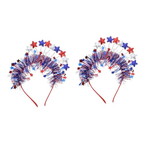 VICASKY 2 Stück Unisex Amerikanisches Independence Day Haarband mit Kleinen Sternen Patriotisches Cosplay Stirnband für Feierlichkeiten Buntes Festival Haarreif Zubehör für Dickes Haar VICASKY 2 Stück Unisex Amerikanisches Independence Day Haarband mit Kleinen Sternen Patriotisches Cosplay Stirnband für Feierlichkeiten Buntes Festival Haarreif Zubehör für Dickes Haar von VICASKY