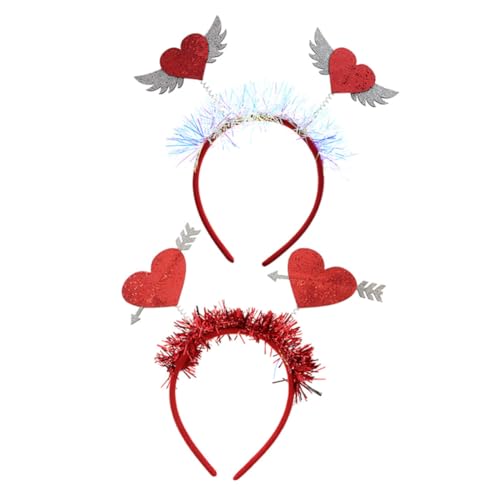 VICASKY 2 Stück Valentinstag Haarreif Teiliges Herz Haarband Stirnband mit Liebe für Party Hochzeit Mädchen Accessoire Langlebig und Farbintensiv VICASKY 2 Stück Valentinstag Haarreif Teiliges Herz Haarband Stirnband mit Liebe für Party Hochzeit Mädchen Accessoire Langlebig und Farbintensiv von VICASKY