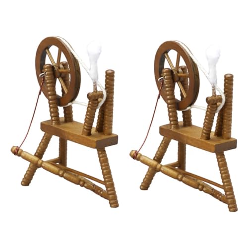 VICASKY 2 Stück Vintage Spinnrad Spielhaus Mini Möbelmodell Mini Vintage Möbel Spielhausbedarf Miniaturmodell Kinderspielzeug Kleines Hauszubehör Miniatur Holzmodell VICASKY 2 Stück Vintage Spinnrad Spielhaus Mini Möbelmodell Mini Vintage Möbel Spielhausbedarf Miniaturmodell Kinderspielzeug Kleines Hauszubehör Miniatur Holzmodell von VICASKY