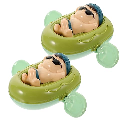 VICASKY 2 Stück Wasserbootspielzeug Kid Toy Poolspielzeug Babybadspielzeug Wasserspielzeug für Wasserspielzeug Badespielzeug für Babys Plastik Grün Zufällige Farbe von VICASKY