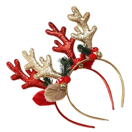 VICASKY 2 Stück Weihnachtliches Geweih Haarreif Teilig Plüsch Antler Stirnband mit Glocken Festlicher Kopfschmuck für Erwachsene und Strapazierfähiges Xmas Kostümzubehör VICASKY 2 Stück Weihnachtliches Geweih Haarreif Teilig Plüsch Antler Stirnband mit Glocken Festlicher Kopfschmuck für Erwachsene und Strapazierfähiges Xmas Kostümzubehör von VICASKY