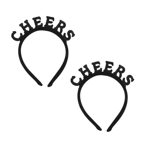 VICASKY 2 Stück Weihnachtliches Party Haarband Buchstaben Cheers Festlicher Kopfschmuck für Weihnachten Silvester und Neujahrsfeier Wiederverwendbar und Stabil VICASKY 2 Stück Weihnachtliches Party Haarband Buchstaben Cheers Festlicher Kopfschmuck für Weihnachten Silvester und Neujahrsfeier Wiederverwendbar und Stabil von VICASKY