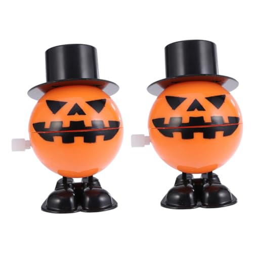 VICASKY 2 Stücke Halloween Kürbis Spielzeug Windup Springen Uhrwerk Spielzeug Requisiten für Jungen und Mädchen von VICASKY