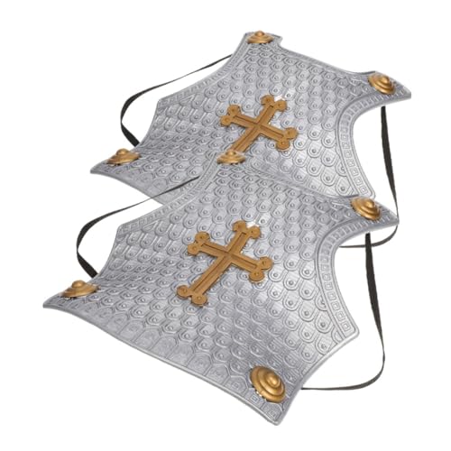 VICASKY 2 Stücke Kinder Römische Rüstung Jungen Retro Tragbare Spielen Kleid Up Rüstung Ritter Kostüm Für Cosplay Rolle Spielen Halloween Party Soldat Kostüm von VICASKY