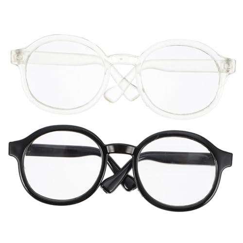 VICASKY 2 Stücke Kunststoff Puppe Brillen Kunststoff Brille Puppe Brille Zubehör Puppe Kleid Up Zubehör Schwarz VICASKY 2 Stücke Kunststoff Puppe Brillen Kunststoff Brille Puppe Brille Zubehör Puppe Kleid Up Zubehör Schwarz von VICASKY