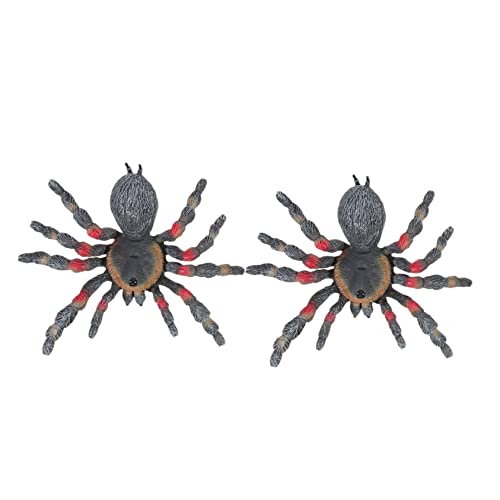 VICASKY 2 Stücke Tiermodell Insekten Schreckliches Spinnenspielzeug Outdoor- Lebendige Spinnenstatue Simulierte Spinnenfigur Streich- Halloween- Plastik von VICASKY
