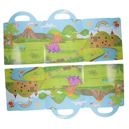 VICASKY 2 Szene Aufkleber Puzzlematte -Dinosaurier-Aufkleber Aufkleber Für Kinderszenen Wandschmuck Für Zu Hause Kinderzimmeraufkleber Aufkleber-dekore PVC Colorful von VICASKY