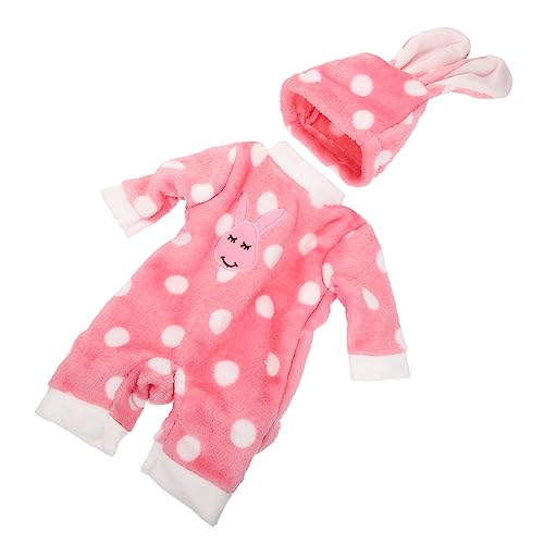 VICASKY 2 Teiliges Puppenpyjama Set Für Puppen üße Wiederverwendbare Puppenkleidung Mit Punkten Und Hasenmotiv Delikate Kostüme Für ädchen Und von VICASKY