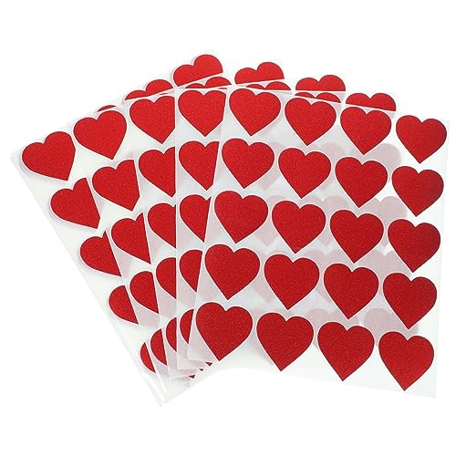 VICASKY 20 Blätter Valentinstag-liebesaufkleber -Herz-Aufkleber-Etikett Aufkleber Für Verpackungen Aufkleber Mit Herzetikett Etiketten Für Geschenkverpackungen Papier Rot von VICASKY