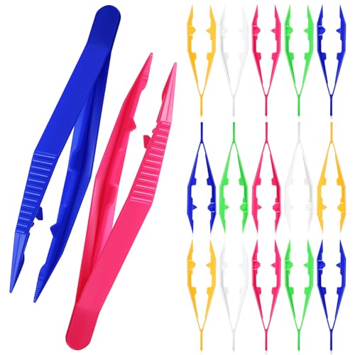 VICASKY 20 STK Plastikclip DIY-bastelspielwerkzeug Mikro Pinzette Für Befestigung Mini-spitzstifte Bausätze Netz Pop Künstlicher Sichtschutzzaun Kinderpinzette Blechbehälter Zappeln von VICASKY