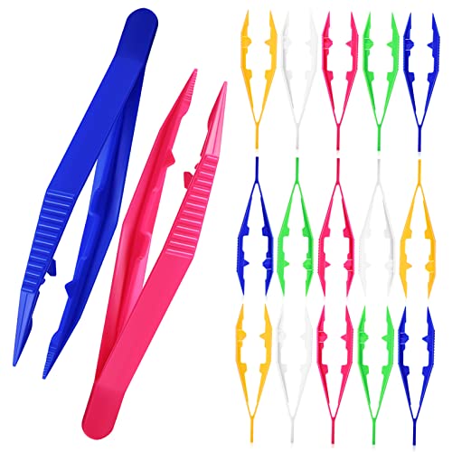 VICASKY Pinzetten Aus Kunststoff 20-teiliges Bastel-pinzetten-Set Zum Perlensticken Von Schmuck von VICASKY