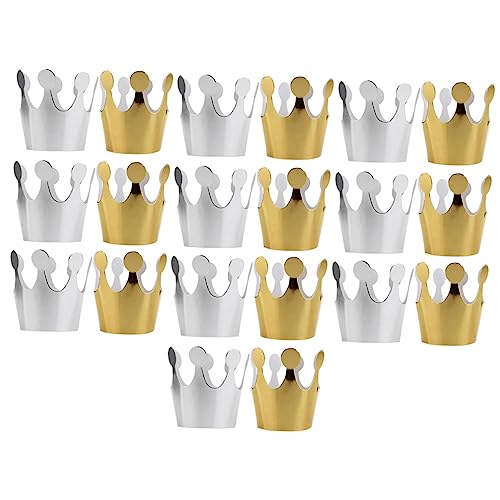 VICASKY 20 Stk Geburtstagshut Partyhüte Kindergeburtstag Geburtstagsmützen Für Geburtstag Aus Papier Partyhüte Papierkrone Geburtstagskinder Kindergeburtstagspartyhut Papier. Silver von VICASKY