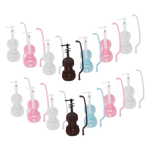 VICASKY 20 Stück Geigenmodell Lebensechte Geige Musikinstrument Kleinste Geige Mini Hausgeige Mini Musikinstrumente Dekoratives Mini Instrument Musikinstrument Modell Aus von VICASKY