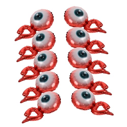 VICASKY 20 Stück Halloween Folienballons mit Aufblasbarem Aluminium Augenball Tragbar als Armband Vielseitige Partydeko für Halloween Feste Feiertage und Veranstaltungsrequisiten VICASKY 20 Stück Halloween Folienballons mit Aufblasbarem Aluminium Augenball Tragbar als Armband Vielseitige Partydeko für Halloween Feste Feiertage und Veranstaltungsrequisiten von VICASKY