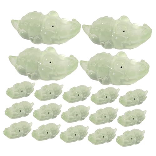 VICASKY 20 Stück Im Dunkeln leuchtendes Krokodil Tiere Figuren blumenetagere anpflanztöpfchen Mikrolandschaftstiere Mini-Alligatorfiguren Miniatur-Alligatorfiguren Winziger Alligator Harz von VICASKY