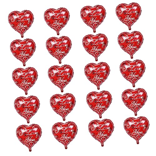 VICASKY 20 Stück Liebe Aluminiumfolie Ballon Ballons Party Ballon Party Liebe Ballon Hochzeit Liebe Ballon Neon Hochzeit Aluminiumfolie Ballon Party Ballon Rot Liebe Ballon von VICASKY