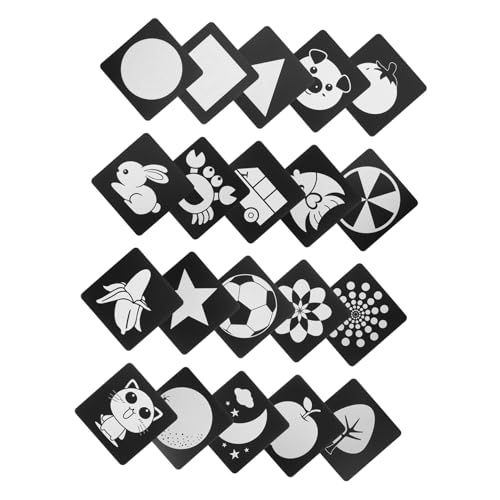 VICASKY 20 Stück Lustiges Kleinkinder Neugeborenes Oh Visuelle Stimulationskarten für Lernkartenspielzeug für Babys Lernkarten für Neugeborene Babykarten Papier Schwarz VICASKY 20 Stück Lustiges Kleinkinder Neugeborenes Oh Visuelle Stimulationskarten für Lernkartenspielzeug für Babys Lernkarten für Neugeborene Babykarten Papier Schwarz von VICASKY