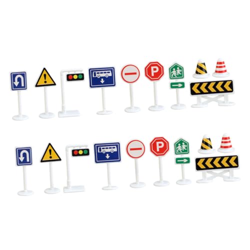 VICASKY Verkehrszeichen-spielset Für Jungen Und Mädchen Ampel-spielzeugset 20-teiliges Straßenschild-Set Zum Spielen Für Kinder von VICASKY