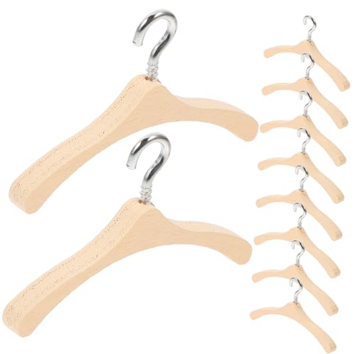 VICASKY Mini-kleiderbügel Für Puppen 20 Stück Kleiderbügel Aus Holz Für Puppen Zum Basteln Von Miniaturszenen von VICASKY