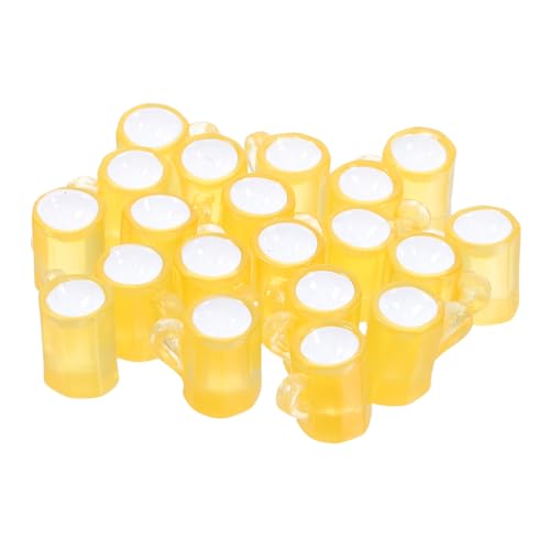 VICASKY 20 Stück Mini-Bierkrug Puppenhaus Mini -Bier Miniaturglas Szenenzubehör Mini-Biergläser Mini-Getränke Puppenhauszubehör Miniatur-Küchendekoration für Lebensmittel Harz Gelb VICASKY 20 Stück Mini-Bierkrug Puppenhaus Mini -Bier Miniaturglas Szenenzubehör Mini-Biergläser Mini-Getränke Puppenhauszubehör Miniatur-Küchendekoration für Lebensmittel Harz Gelb von VICASKY