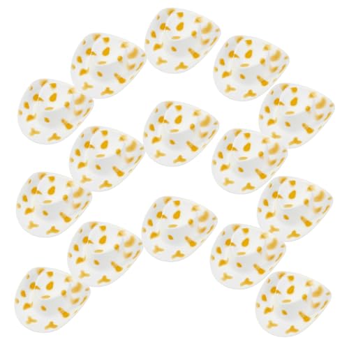 VICASKY 20 Stück Mini-Cowboyhut Puppen Kleidung Puppen Klamotten Cowboyhut für Puppen weinflasche Hut Dekoration Kleiner Cowboyhut Kappe Hut für Minihauspuppe kleine Hüte basteln Plastik von VICASKY