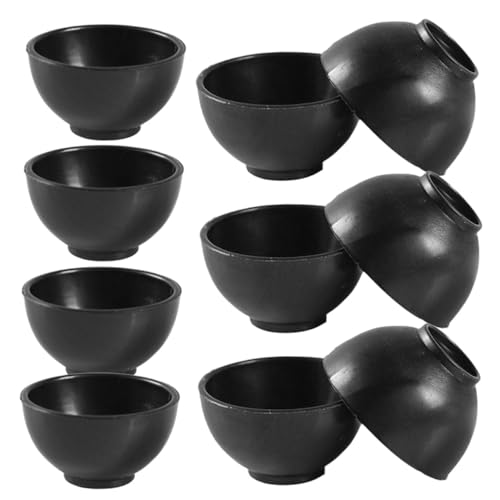 VICASKY 20 Stück Mini-Simulationsschüssel klein Zubehör zerschmettert Dollhouse Accessories Schüsseln Mini-Hausküchenschüssel Puppenschale Mini- -Schüssel- Plastik Black von VICASKY