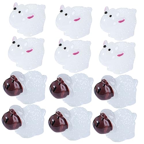 VICASKY Glowing Dark Mini Tier Figuren 20 Stücke Harz Schafe Decor Für Desktop Mini Garten Puppenhaus VICASKY Glowing Dark Mini Tier Figuren 20 Stücke Harz Schafe Decor Für Desktop Mini Garten Puppenhaus von VICASKY