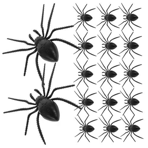 VICASKY 20 Stück Realistische Halloween-Spinnen: Kleine Plastikspinnenspielzeuge, Gefälschte Terror-Requisiten, Lustige Streiche Für Halloween-Party-Dekorationen VICASKY 20 Stück Realistische Halloween-Spinnen: Kleine Plastikspinnenspielzeuge, Gefälschte Terror-Requisiten, Lustige Streiche Für Halloween-Party-Dekorationen von VICASKY