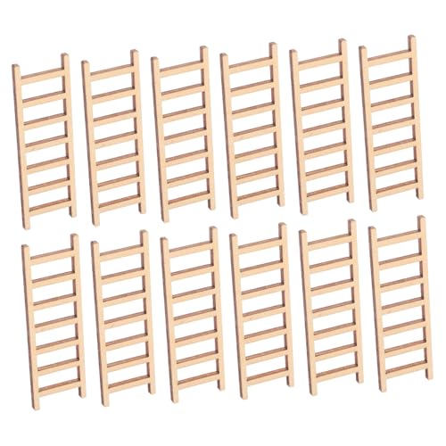 VICASKY 20 Stück Simulations Leiter Holzleiter Dekoration DIY Dekoration Holzleiter Layout-Requisiten für Mini- Mini- - Bonsai verwenden Mikrolandschaftsdekor hölzern von VICASKY