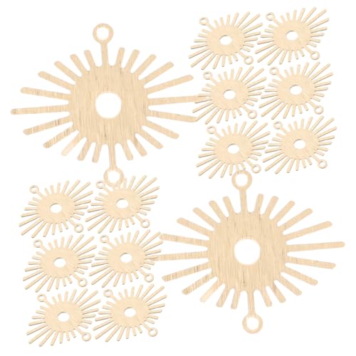 VICASKY 20 Stück Sonnenblumenschmuck Sonnenohrringe Halskettenanhänger Selber Machen Ohrringanhänger Baumeln Anhänger Für Schmuckherstellung Armband-verbindungsanhänger Golden Metall von VICASKY