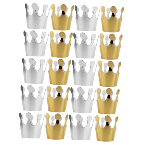 VICASKY 20 Stück Teiliges Geburtstagskrone Papier Partyhüte für Erwachsene Große Gold und Silber Sichere und Bequeme Geburtstagsdeko für Mädchen und Jungen für Unvergessliche Feiern VICASKY 20 Stück Teiliges Geburtstagskrone Papier Partyhüte für Erwachsene Große Gold und Silber Sichere und Bequeme Geburtstagsdeko für Mädchen und Jungen für Unvergessliche Feiern von VICASKY
