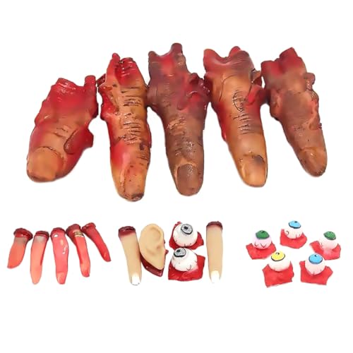 VICASKY 20 Stück Teiliges Halloween Deko Menschliche Organe Simulation Gruselige Party Requisiten für Haunted House Dekoration und Festliche Atmosphäre VICASKY 20 Stück Teiliges Halloween Deko Menschliche Organe Simulation Gruselige Party Requisiten für Haunted House Dekoration und Festliche Atmosphäre von VICASKY